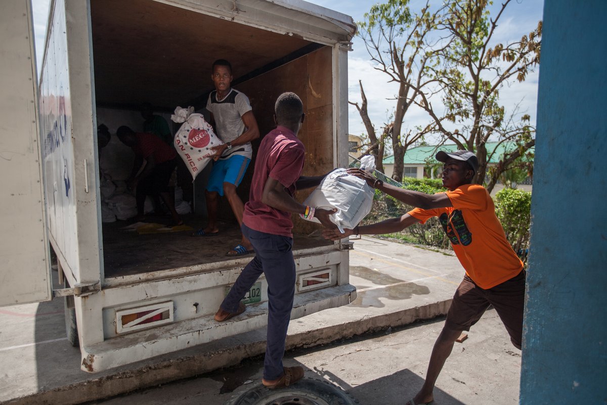 Haiti: Hilfslieferungen nach dem Hurrikan Matthew