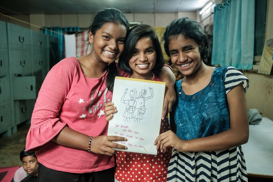 Indien: im Don Bosco-Wohnheim beste Freundinnen geworden