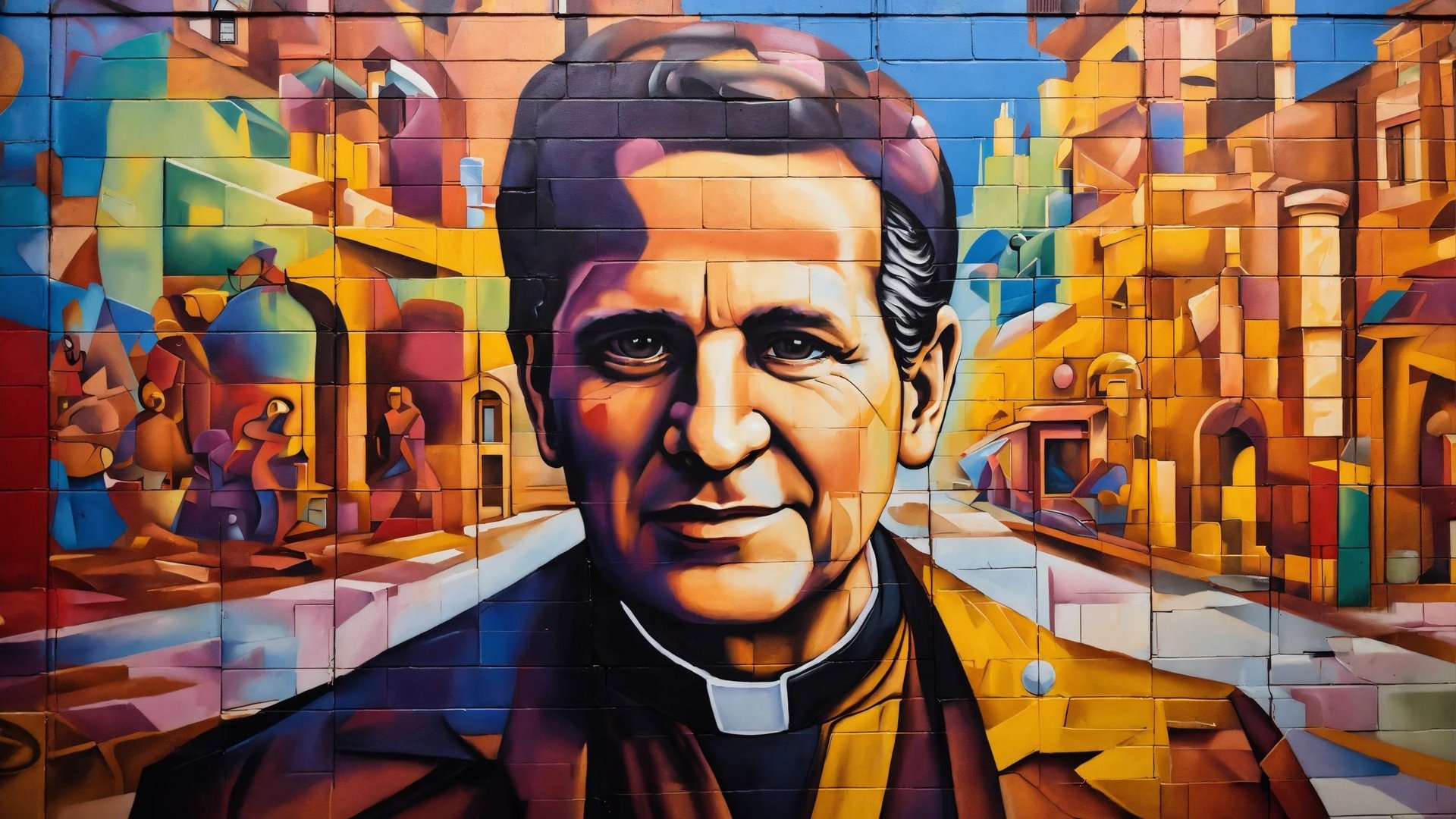 Giovanni "Don" Bosco als Graffiti Art