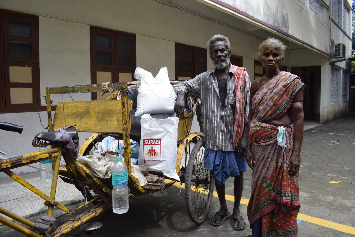 Indien: Lebensmittelverteilung an Senioren Corona Nothilfe