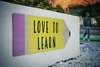 Schriftzug Love to Learn